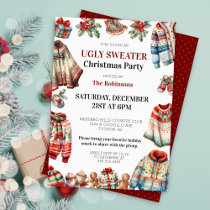 Fun Modern Ugly Sweater Office Christmas Party Invitation