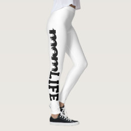 fun MOM LIFE typography | Leggings