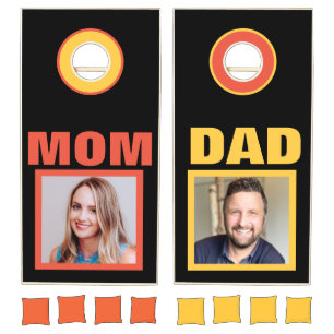 Fun MOM vs DAD Cornhole Set