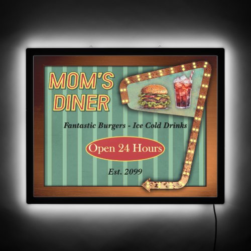 Fun Moms Retro Diner LED Sign
