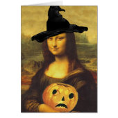 Fun Mona Lisa Witch JOL pumpkin Happy Halloween (Front)