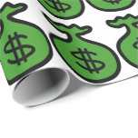 Fun Money bags pattern Gambling wrpping paper Fun Money bags pattern Gambling wrpping paper