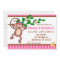 Fun Monkey Girls Personalized Birthday Inviation