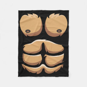 Fun Monkey Gorilla Chest Costume Halloween Fleece Blanket
