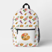 Fun Monogram Artist Art Pattern School Printed Backpack (Front)