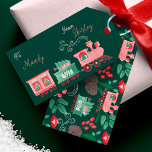 Fun Monogram Vintage Train Christmas Tree Delivery Gift Tags<br><div class="desc">All aboard the North Pole Express! Elevate your holiday spirit with our whimsical Christmas tree delivery collection. From stunning holiday cards to festive wrapping paper, we've got everything you need to make your gifts shine like never before. Spread the joy this season and explore the magic of our festive collection!...</div>