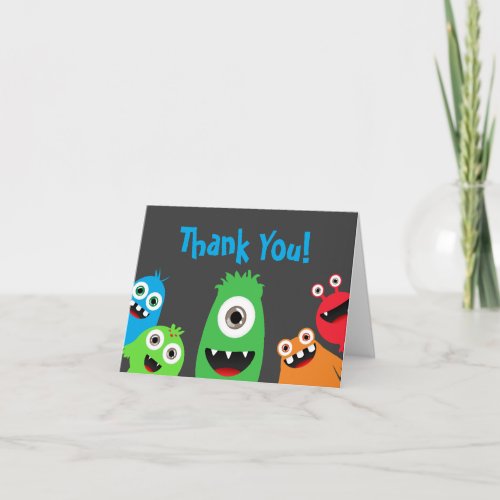 Fun Monster Bash Thank You Notes