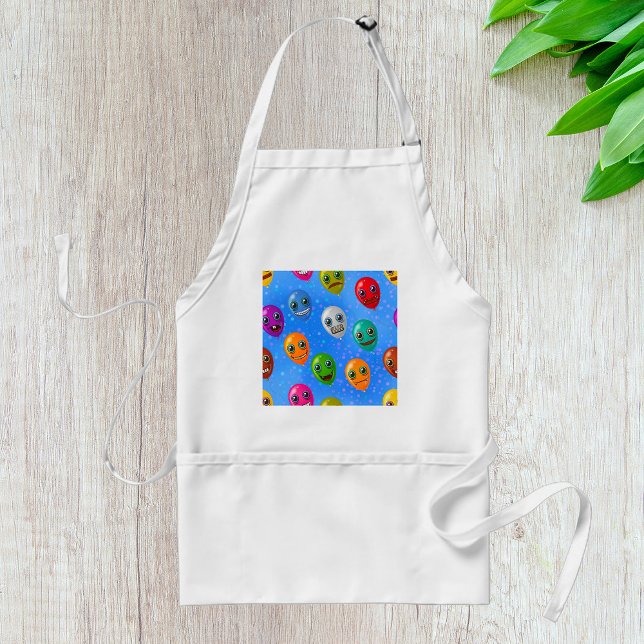 Fun Monster Face Balloons Adult Apron (Creator Uploaded)