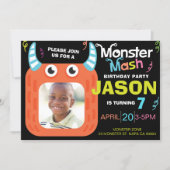Fun Monster Mash Photo Birthday Party Invitation (Front)