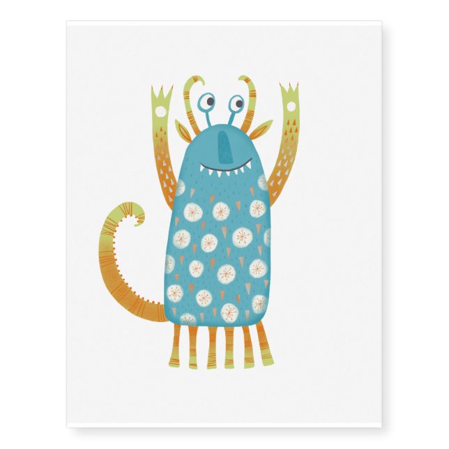 Fun Monster Temporary Tattoos (Front)