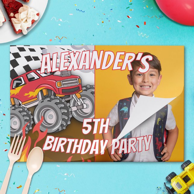 Fun Monster Truck Birthday Party Tear Off Paper Pad (Creator Uploaded)