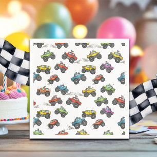 Fun Monster Trucks Birthday Party Napkins