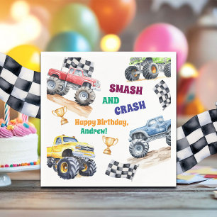 Fun Monster Trucks Birthday Party Napkins