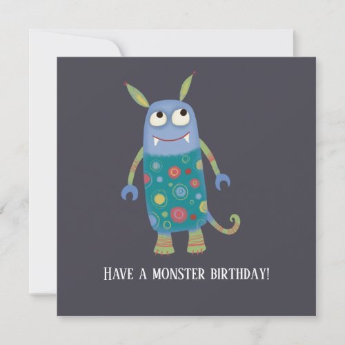 Fun Monsters Birthday Card