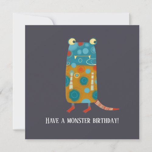 Fun Monsters Birthday Card