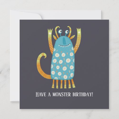 Fun Monsters Birthday Card