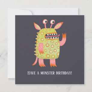 Fun Monsters Birthday Card