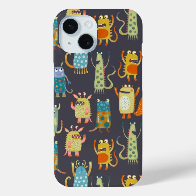 Fun Monsters Pattern Case-Mate iPhone Case (Back)