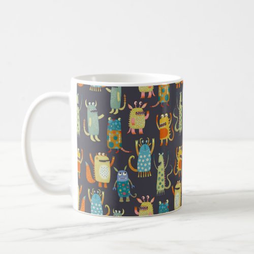 Fun Monsters Pattern Coffee Mug