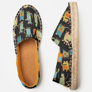 Fun Monsters Pattern Espadrilles