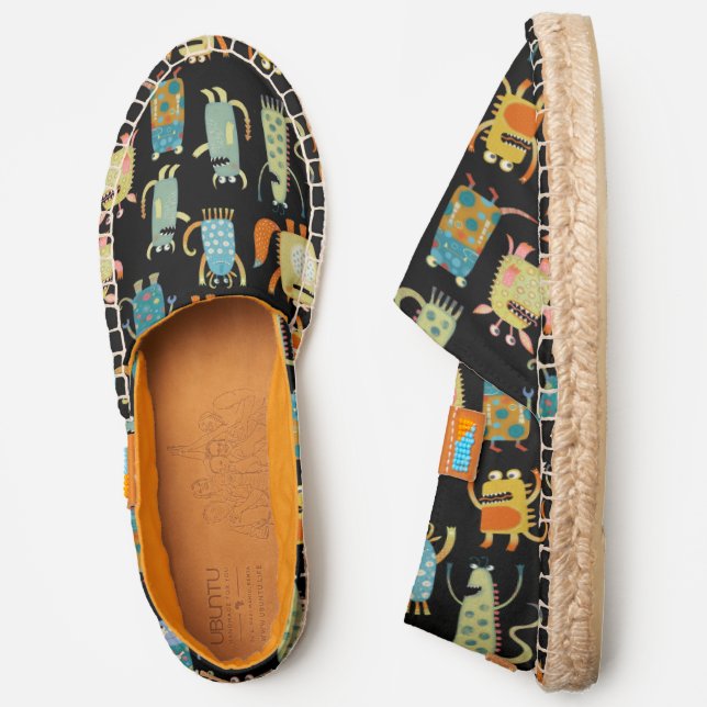 Fun Monsters Pattern Espadrilles (Side)