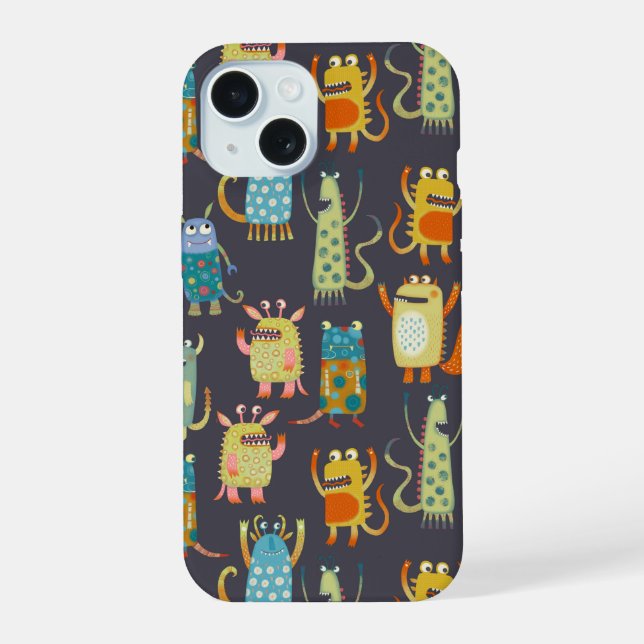Fun Monsters Pattern Iphone Case (Back)