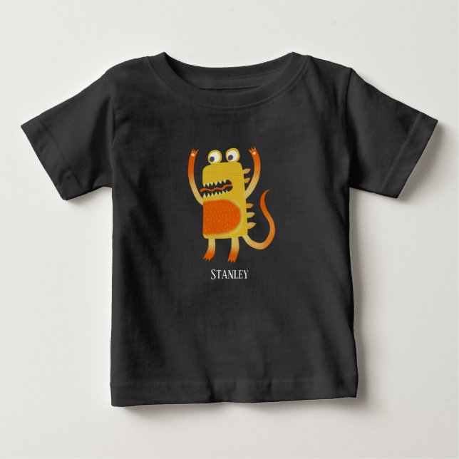 Fun Monsters Personalized Baby T-Shirt (Front)