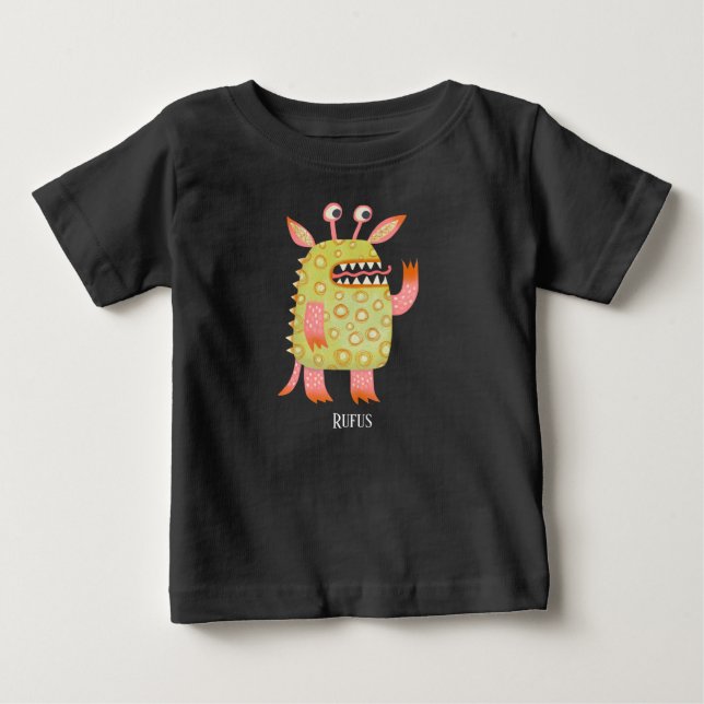 Fun Monsters Personalized Baby T-Shirt (Front)