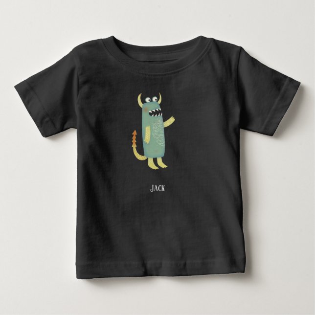 Fun Monsters Personalized Baby T-Shirt (Front)