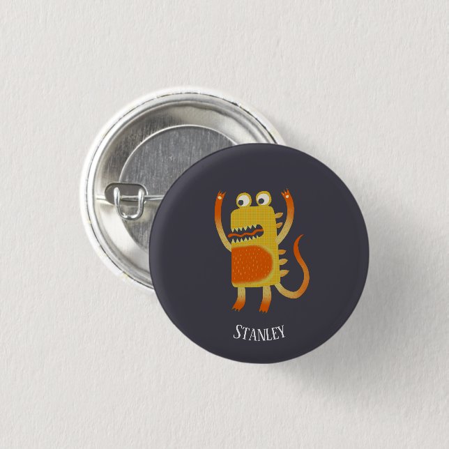 Fun Monsters Personalized Button (Front & Back)