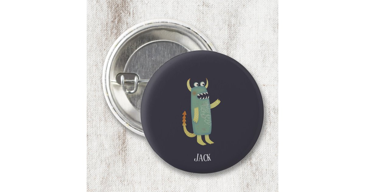 Monster Button Designs Fun Monsters Personalized Button | Zazzle