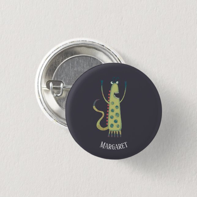 Fun Monsters Personalized Button (Front & Back)