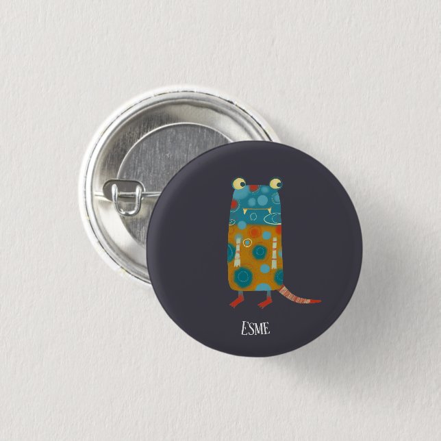 Fun Monsters Personalized Button (Front & Back)