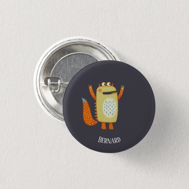 Fun Monsters Personalized Button (Front & Back)