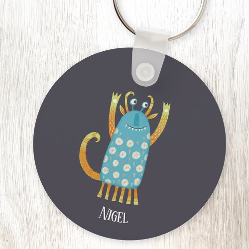 Fun Monsters Personalized Keychain