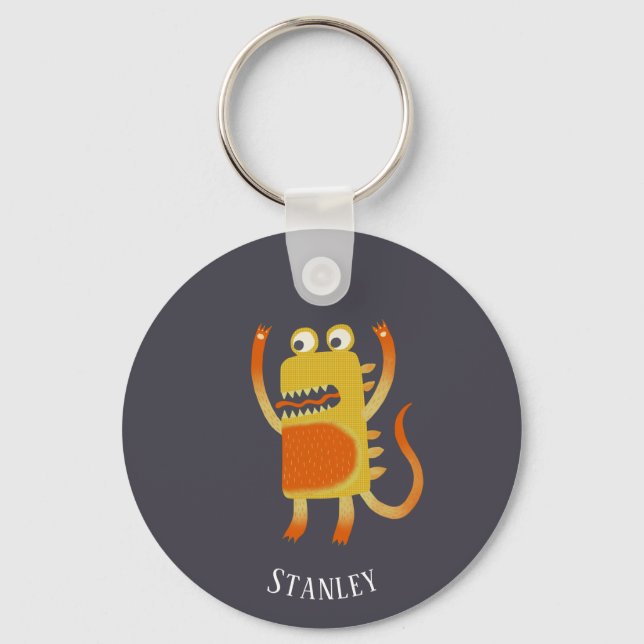 Fun Monsters Personalized Keychain (Front)
