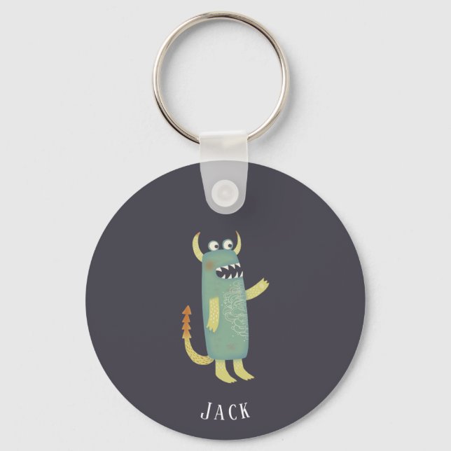 Fun Monsters Personalized Keychain (Front)