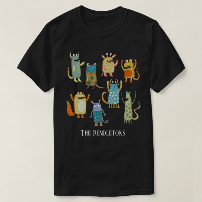 Fun Monsters Personalized T-Shirt (Design Front)