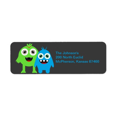 Fun Monsters Return Address Label