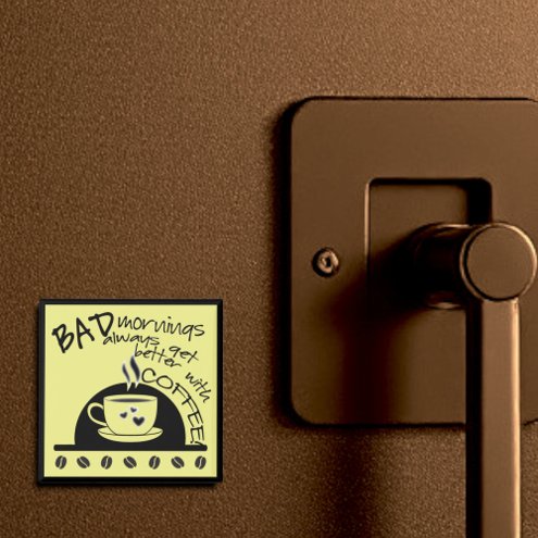 Fun Mornings Get Better With Coffee Yellow Artwork