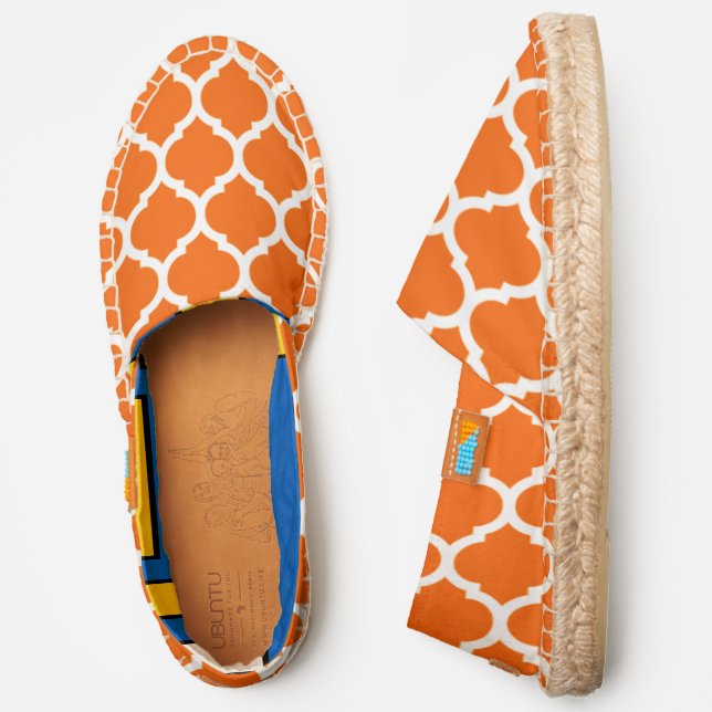 Fun Moroccan Quatrefoil Pattern Espadrilles (Side)