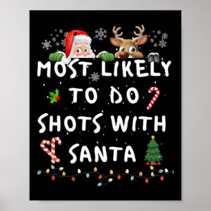 Fun Most Likely To Funny Story Christmas Pajamas F Poster