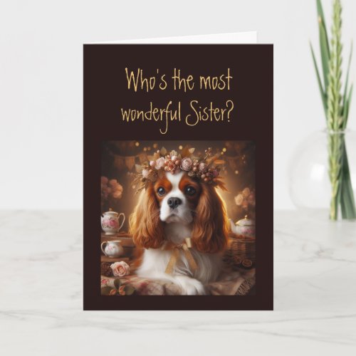 Fun Most Wonderful Sister Birthday  Card