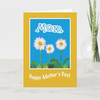 Fun Mother's Day Card for Mom: Daisies