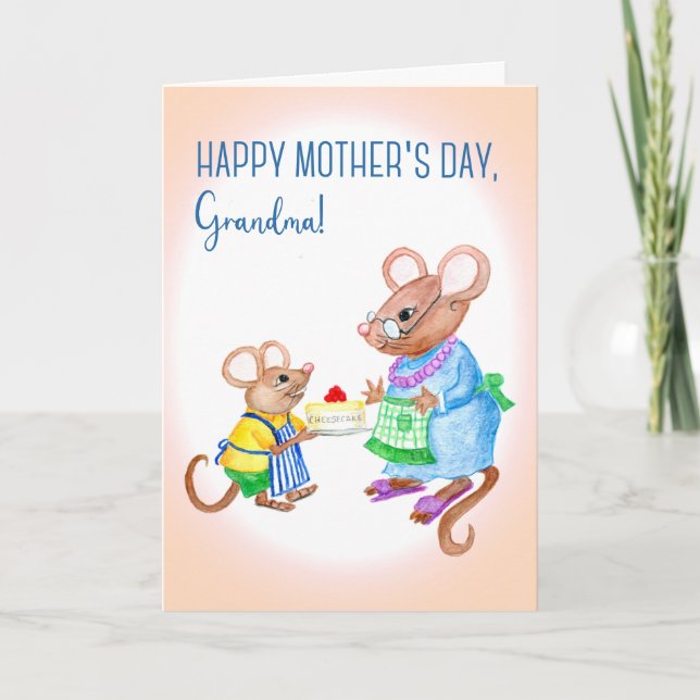 Fun Mother's Day for Grandma with Cute Mice Card (Front)