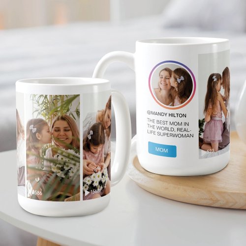 Fun Mothers Day Instagram Social Media Photo Reel Coffee Mug