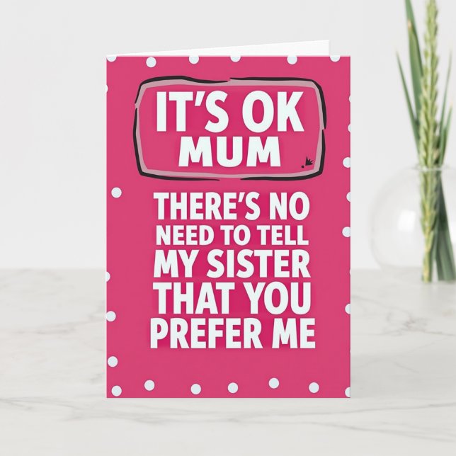Fun Mothers Day Polka Dot Card (Front)