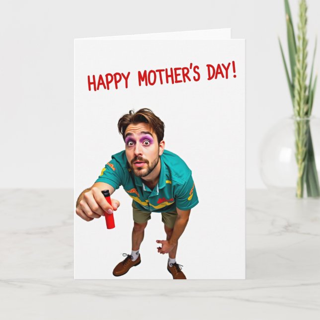 Fun Mothers Day Portrait Card (Front)
