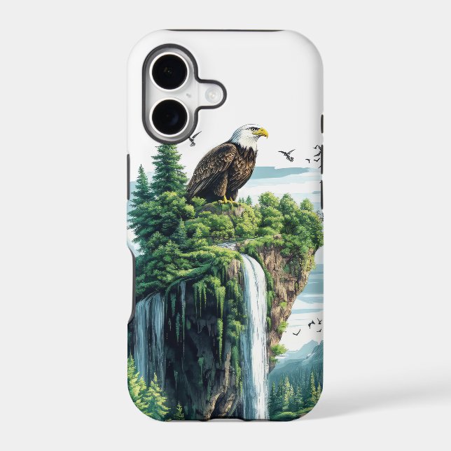Fun mountain eagle lovers  iPhone case (Back)