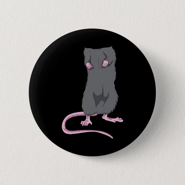 Fun Mouse Headless Halloween Rat Body Easy Costume Button (Front)